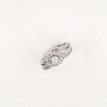 Load image into Gallery viewer, White gold diamond wedding set
