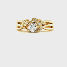 Load and play video in Gallery viewer, Yellow gold and Diamond Wedding set
