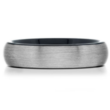 Load image into Gallery viewer, Tungsten Brushed Finish Band with Black Interior Size 8
