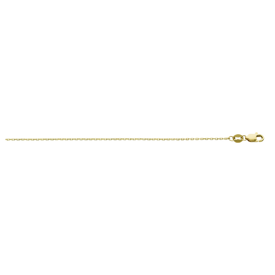 20 Inch Yellow Gold Cable Chain