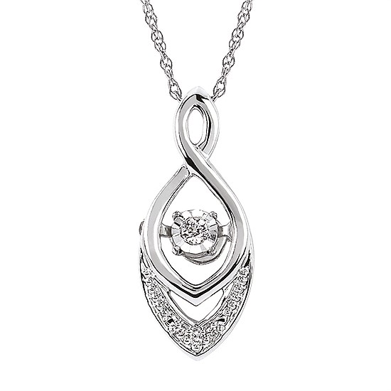 Natural Dancing Diamond Infinity Necklace