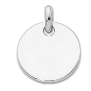 Round Tag Pendant sterling silver