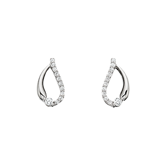 Teardrop Diamond Stud Earrings