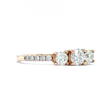 Load image into Gallery viewer, 3 stone diamond ring Past, Present, and Future
