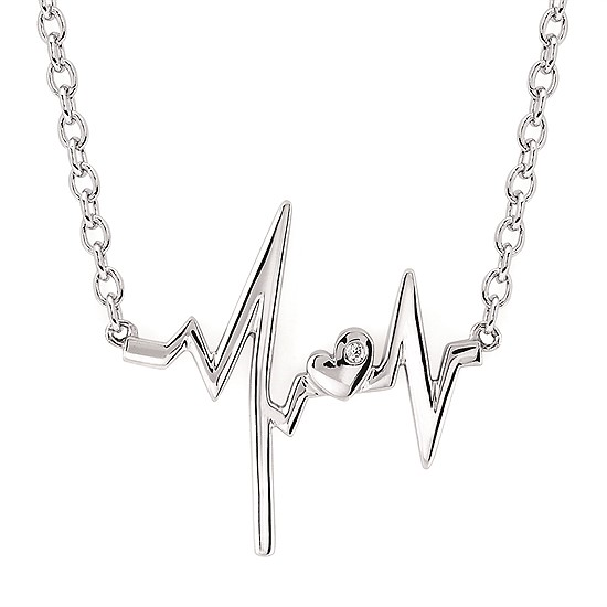 Diamond Heart Beat Necklace