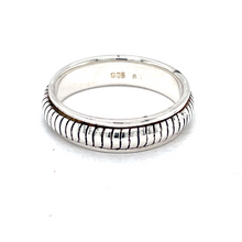 Load image into Gallery viewer, Sterling Silver Half Round Pattern Band
