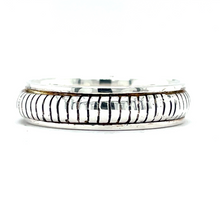 Load image into Gallery viewer, Sterling Silver Half Round Pattern Band
