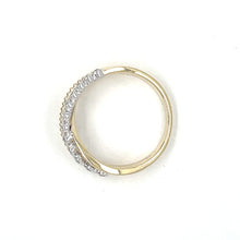 Load image into Gallery viewer, Two Tone Criss Cross Ring with Diamonds
