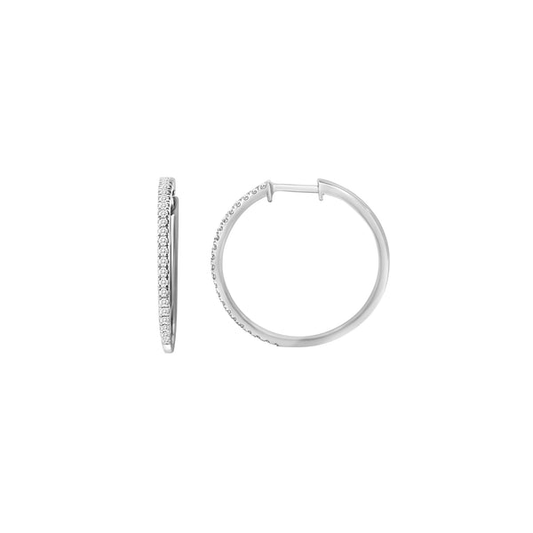 Petite Diamond Hoop Earrings