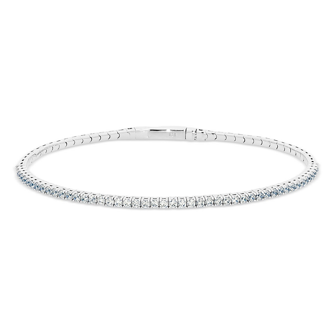 Silver Flexible Tennis Bracelet