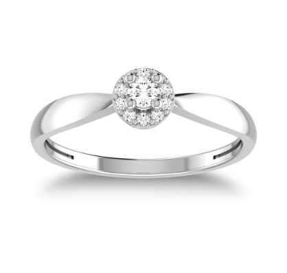 Round Halo Diamond Engagement Ring