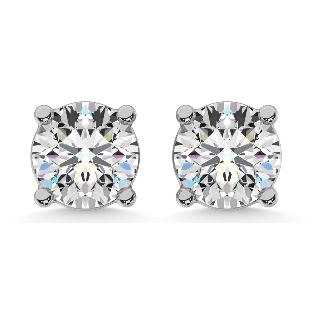 Lab Created Diamond Stud Earrings in White Gold .25cttw