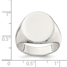 Load image into Gallery viewer, Sterling Silver 19x16mm Closed Back Signet Ring
