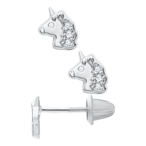 Children's Unicorn Earrings with safety backs