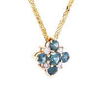 Load image into Gallery viewer, Custom Montana Sapphire and Diamond Pendant
