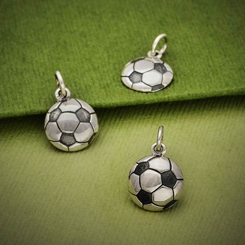 Sterling Silver Soccer Ball Charm