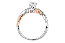 Load image into Gallery viewer, White and Rose Gold Infinity Tiffany Style Engagement Setting
