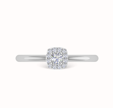 1/3cttw Halo Style Engagement Ring