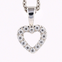 Load image into Gallery viewer, Silver Open Heart Children&#39;s Necklace
