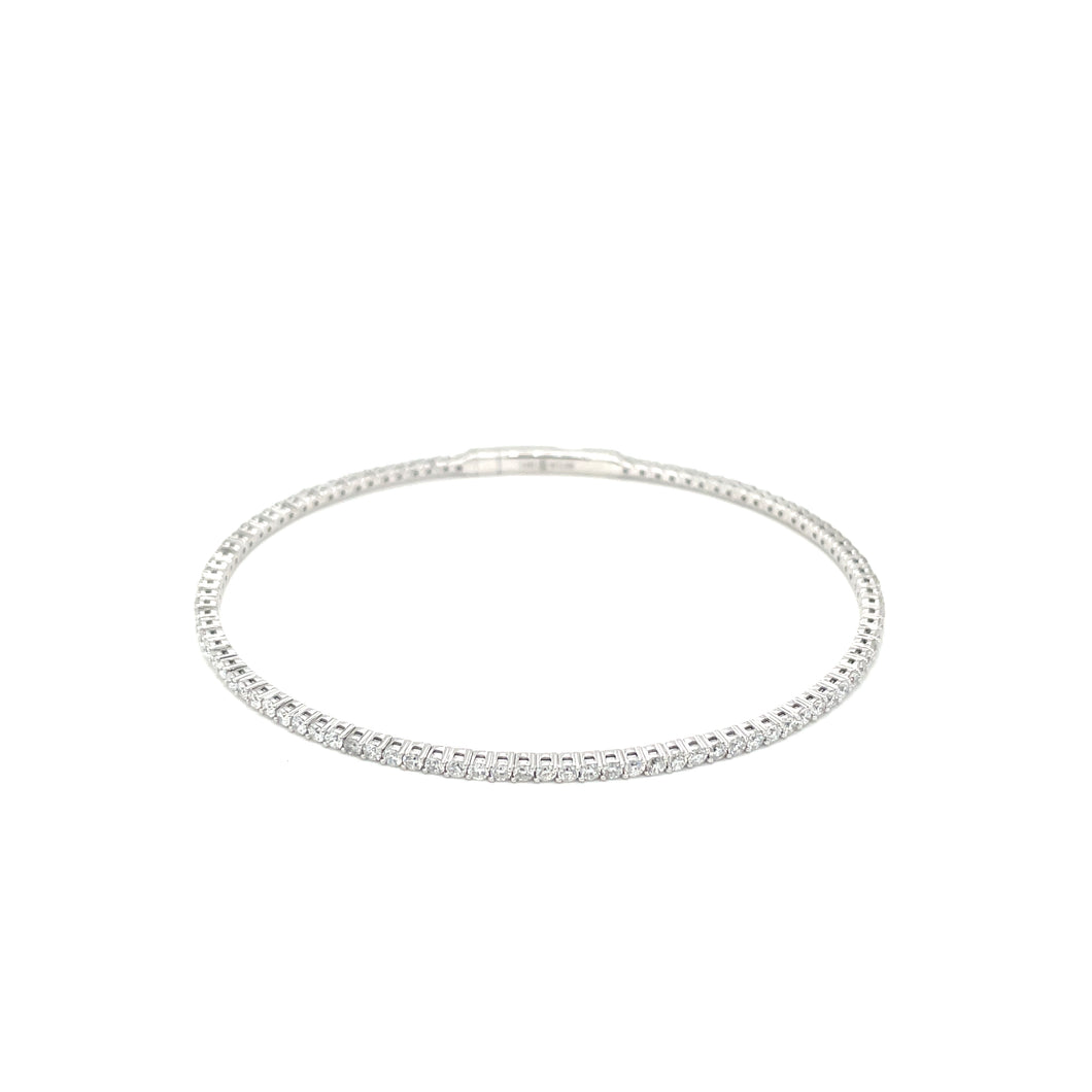 Flexible Diamond Bangle Bracelet