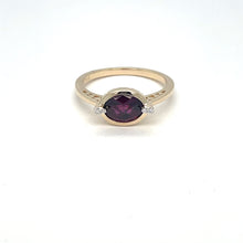 Load image into Gallery viewer, Rhodalite Garnet Ring with Diamond Accents
