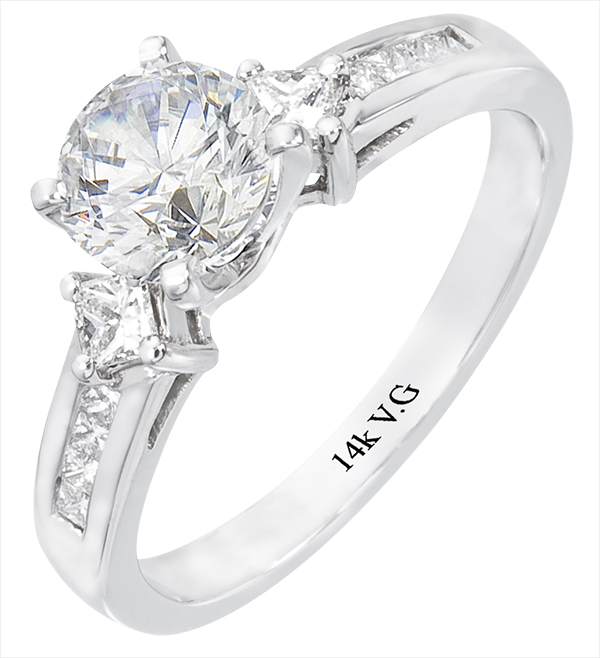 Diamond Semi-Set Engagement Ring