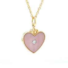 Load image into Gallery viewer, Pink Mother of Pearl Heart Necklace
