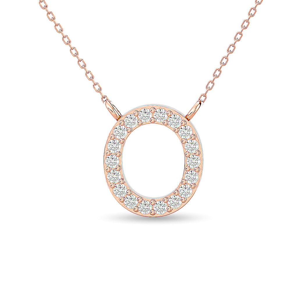 Rose Gold Diamond Halo Necklace