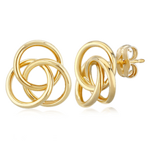 Load image into Gallery viewer, Yellow Gold Love Knot Stud Earrings
