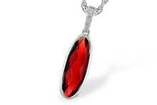 Load image into Gallery viewer, Oval Garnet and Diamond Necklace
