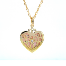 Load image into Gallery viewer, Pink Mother of Pearl Heart Necklace
