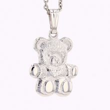 Load image into Gallery viewer, Sterling Silver Teddy Bear Necklace
