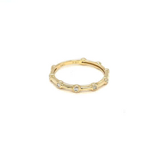 Load image into Gallery viewer, Bezel Set Diamond Band in Yellow Gold
