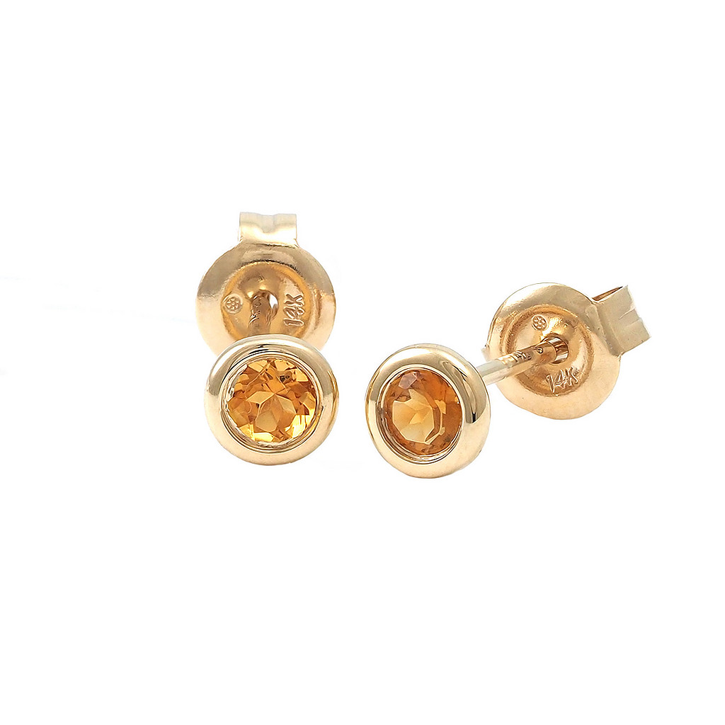 Citrine Stud Earrings