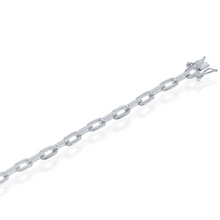 Load image into Gallery viewer, Sterling Silver Accented Paperclip Style Bracelet
