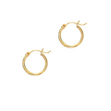 Load image into Gallery viewer, 10k yellow gold tube hoop earrings
