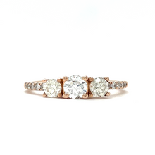 Load image into Gallery viewer, 3 stone diamond ring Past, Present, and Future
