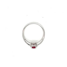 Load image into Gallery viewer, Oval Ruby Ring with Diamond Accents in White gold
