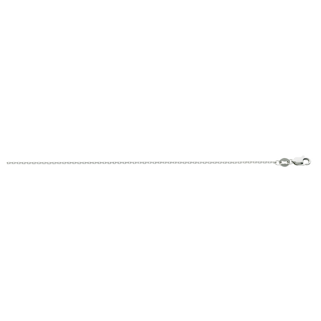 20 Inch White Gold Cable Chain