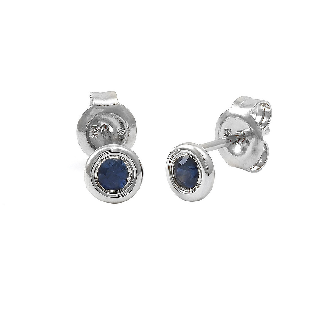 Dainty Sapphire Stud Earrings