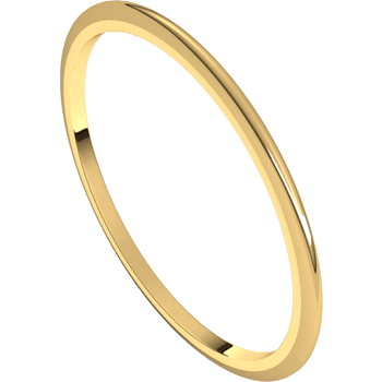 1mm Wide Yellow Gold Band