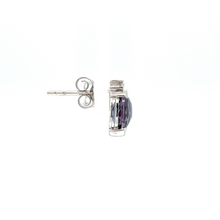 Load image into Gallery viewer, Alexandrite and Diamond Stud Earrings
