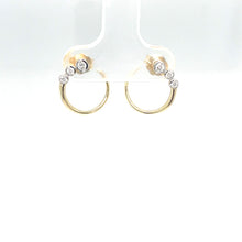 Load image into Gallery viewer, Diamond Front to Back Earrings in Yellow Gold
