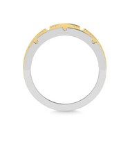 Load image into Gallery viewer, MENS WEDDING BAND IN 14K TWO TONE GOLD
