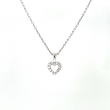 Load image into Gallery viewer, Silver Open Heart Children&#39;s Necklace
