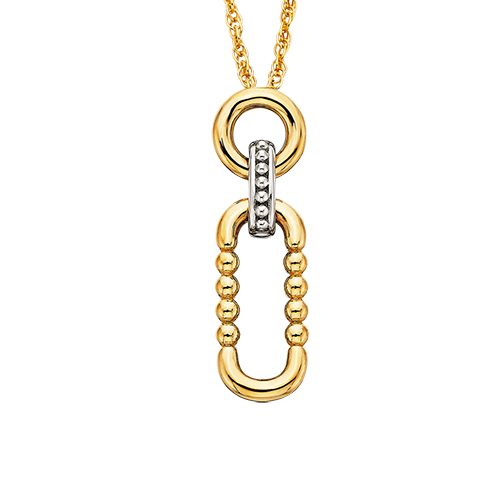 Gold Over Sterling Silver Paperclip Necklace