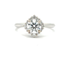 Load image into Gallery viewer, Modern Halo Lab Created and Natural Diamond Engagement Ring
