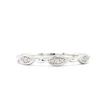 Load image into Gallery viewer, White Gold and Diamond marquise shaped side band
