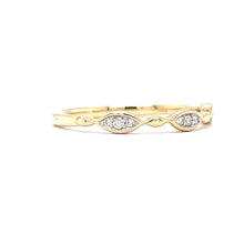 Load image into Gallery viewer, Yellow Gold and Diamond Marquise Shaped Side Band
