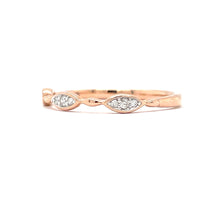 Load image into Gallery viewer, Rose Gold and Diamond Marquise Shaped Side Band
